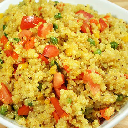 Gebackener Quinoa Pilaf Auflauf